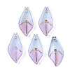 Transparent Spray Painted Glass Pendants GLAA-R215-03-A01-1