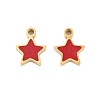 Ion Plating(IP) 304 Stainless Steel Enamel Charms STAS-Z078-24G-1