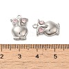 304 Stainless Steel Pendants STAS-L022-338P-01-3