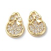 Rack Plating Brass Clear Cubic Zirconia Charms KK-B072-12G-2