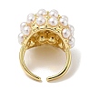 Rack Plating Brass Open Cuff Ring for Women RJEW-F157-01G-3