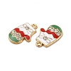 Christmas Alloy Enamel Pendants ENAM-M053-10G-2