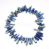 Plated Natural Quartz Crystal Beads Strands G-R435-09B-2