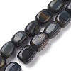 Natural Blue Tiger Eye(Dyed & Heated) Beads Strands G-C110-B01-01-1