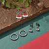 3 Pairs 3 Styles Christmas 304 Stainless Steel Hoop & Stud Earring Sets for Women EJEW-K279-16P-03-2