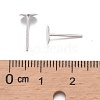 925 Sterling Silver Stud Earring Findings X-STER-K167-045E-S-4