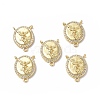 Eco-Friendly Rack Plating Brass Micro Pave Cubic Zirconia Chandelier Components Links KK-F845-11G-4