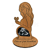 Wood Pregnant Woman Picture Frame Stand DJEW-WH0061-001-1