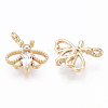 Brass Micro Cubic Zirconia Charms X-KK-N231-11-NF-1