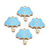 Rack Plating Alloy Enamel Pendants ENAM-T011-191D-1