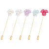 5Pcs Forget-me-not Alloy Lapel Pins JEWB-PH01277-1