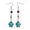 Synthetic Turquoise Dangle Earrings EJEW-JE02976-03-2