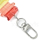 Dyed Colorful Natural Quartz Crystal Chakra Prism Link Bag Extender Chains FIND-JF00145-4