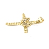 Brass Micro Pave Cubic Zirconia Pendants KK-P293-21C-G-2