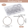 SOFPLATE 30 Pairs 304 Stainless Steel Hoop EarRing Shapes EJEW-SP0001-02B-P-2