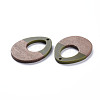 Opaque Resin & Walnut Wood Pendants RESI-T035-37C-3
