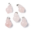 Natural Rose Quartz Pendants G-G998-C08-1