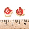 Christmas Brass Enamel Beads KK-I474-G06-3