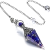 Natural Lapis Lazuli & Resin Hexagonal Pointed Dowsing Pendulums PW-WG7D05E-07-1