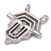 Brass Micro Pave Cubic Zirconia Pendants KK-K339-10A-02-2