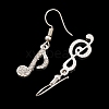 Musical Note Rhinestone Asymmetrical Earrings PW-WG64156-01-2