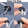 CRASPIRE 100Pcs Plastic Shoelace Buckle Clips FIND-CP0001-93-6