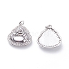 Brass Micro Pave Cubic Zirconia Pendants ZIRC-G156-02P-2