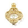 Rack Plating Brass Micro Pave Cubic Zirconia Locket Pendants KK-C241-02G-3