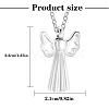 Stainless Steel Angel Pendant Urn Ashes Necklaces PW-WG1C46B-01-2