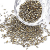 Plated Glass Seed Beads SEED-S016-06-1
