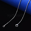 304 Stainless Steel Round Snake Chain Necklace NJEW-S420-009C-P-4