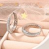 Rack Plating Brass Micro Pave Cubic Zirconia Hoop Earrings EJEW-H143-25P-01-1