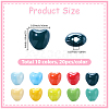 200Pcs 10 Colors Pearlized Handmade Porcelain Beads PORC-SC0001-49-2