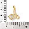 Brass Micro Pave Cubic Zirconia Pendants ZIRC-I069-01G-05-3