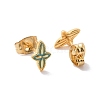 Enamel Star Stud Earrings with 316L Surgical Stainless Steel Pins EJEW-P204-01G-01-2