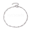 Non-Tarnish 304 Stainless Steel Bar Link Chain Anklets AJEW-AN00602-01-1