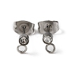 304 Stainless Steel Stud Earrings Findings STAS-WH0029-44A-P-2