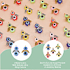 SUPERFINDINGS 5 Sets Evil Eye Resin Bead Pendants FIND-FH0009-10-3