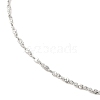 Non-Tarnish 304 Stainless Steel Serpentine Chain Necklace for Women NJEW-G104-07P-2