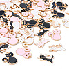 60Pcs 6 Styles Alloy Enamel Pendants ENAM-TA0002-73-3