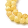 Natural Yellow Jade Beadd Strands X-G-A274-A01-8mm-4