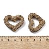 Heart Shape Polymer Clay Rhinestone Beads CLAY-NH0001-09A-02-4