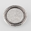 Vintage Alloy Brooch Cabochon Bezel Settings PALLOY-O038-36AS-2