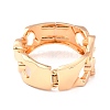 Curb Chain Shape Alloy Cuff Bangles BJEW-B049-01G-2