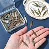 60Pcs 4 Colors Tibetan Style Alloy Pendants TIBEP-FS0001-18-8