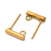 Ion Plating(IP) 316 Stainless Steel Stud Earring Findings X-STAS-E482-03B-G-A-2