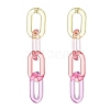 3Pair 3 Colors Candy Color Acrylic Cable Chain Tassel Dangle Stud Earrings for Women EJEW-JE04768-6