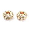 Brass with Cubic Zirconia Bead KK-P271-16G-1