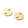 304 Stainless Steel Laser Cut Flat Round Connector Charms STAS-M111-09G-2