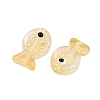 Handmade Foil Lampwork Fish Beads FOIL-Z001-01K-2